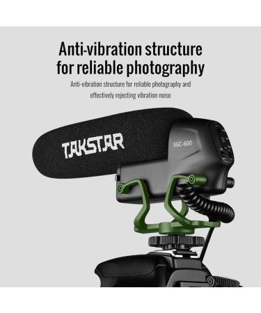 SGC-600 On-Camera Condenser Interview Microphone with Windscreen & Cold Shoe Mount - Compatible with Canon, Nikon, Sony DSLR Cameras - Buy Online on GoSupps.com