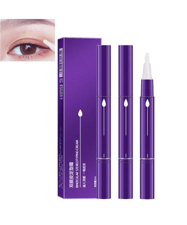 Double Eyelid Styling Cream, Eyelid Glue Pen, Instant Double Eyelid Pen Gel for Women, Double Eyelid Pen, Invisible Styling Cream, Long-Lasting Effect (3PC)