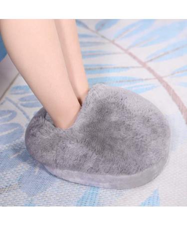 Serlium USB Foot Warmers | Soft Heated Slippers for Winter Office & Home Use - Gray - Buy Online on GoSupps.com
