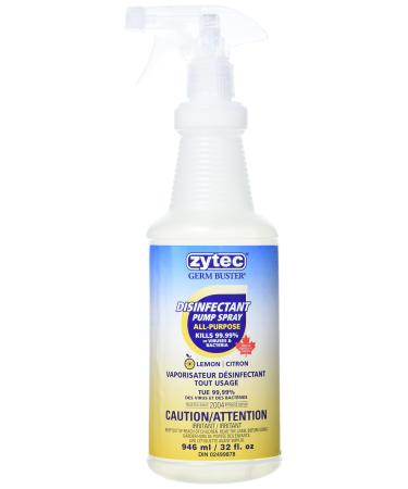 zytec Germ Buster Disinfectant Spray (Citric Acid) with Pump Trigger 946 milliliter 946 ml (Pack of 1)
