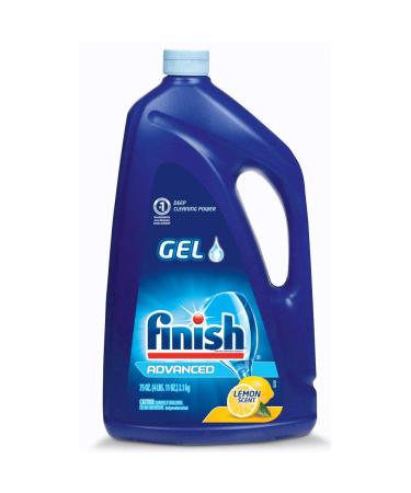 Finish Dishwasher Detergent Gel Liquid, Lemon Scent, 75oz