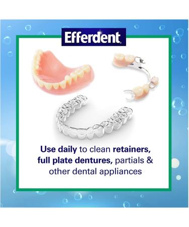 Efferdent Anti-Bacterial Denture Cleanser Tablets - 220 ct (44 ct x 5 Pack) | Fresh & Clean Formula - Buy Online on GoSupps.com
