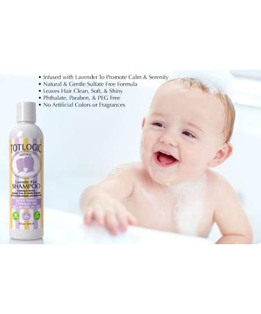TotLogic Lavender Bliss Baby Shampoo 8 oz - Sulfate-Free, No Phthalates, No Formaldehyde, Infused with Natural Antioxidants and Botanicals - Buy Online on GoSupps.com