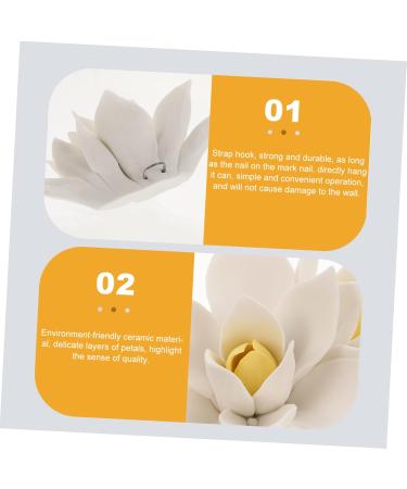 Alipis 1pc Ceramic Orchid Wall Decor The Flowers Pendant 3d 9X6.5CM White - Buy Online on GoSupps.com