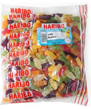 Haribo Giant 3kg Bulk Sweets - Perfect for Parties and Celebrations - Delicious Gummy Sweets (Jelly Babies 3KG) - Buy Online on GoSupps.com