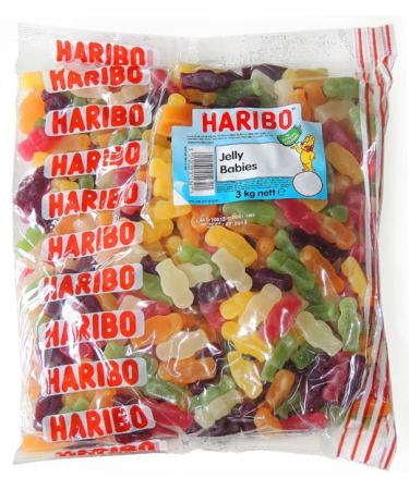 Haribo Giant 3kg Bulk Sweets - Perfect for Parties and Celebrations - Delicious Gummy Sweets (Jelly Babies 3KG)