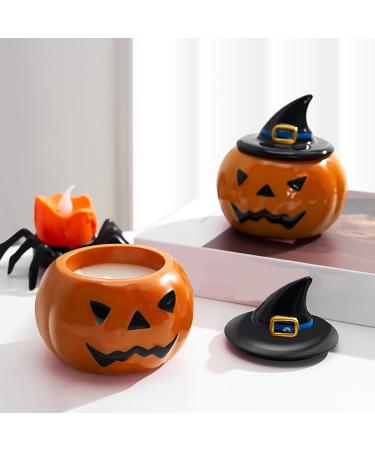 Pumpkin Scented Candles - Creative Red Witch Hat Natural Soy Wax Aromatherapy for Halloween Home Decor & Party - Buy Online on GoSupps.com