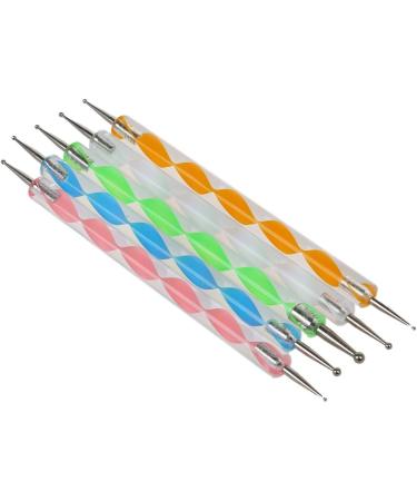 Guvkeug Set of 5 Multi Coloured Swirl Double Ended Nail Art Dotting/Marbleizing Tools Color Choose - Buy Online on GoSupps.com