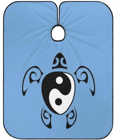 Sea Turtle Yin Yang Custom Barber Cape Waterproof Hair Cutting Capes Apron Accessories with Adjustable Snap Closure - Buy Online on GoSupps.com