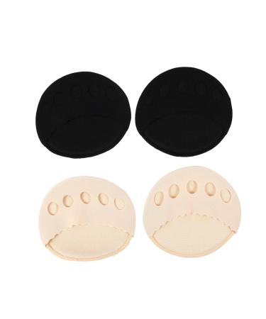 NOLITOY 2 Pairs Forefoot Pad High Heel Socks Shoe Insoles Half Socks for Women Heel Insoles Toe Topper Liner Socks Seamless Socks Womens Shoe Inserts Fish Mouth Socks Miss Thicken Cotton