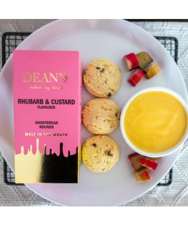 Dean's Flavoured Shortbread Rounds - Milk Chocolate & Honeycomb and Rhubarb & Custard (2 x 150 grams) - Buy Online on GoSupps.com
