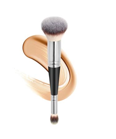 Daubigny Makeup Brushes Dual-ended Foundation Brush Concealer Brush Perfect for Any Look Premium Luxe Hair Rounded Taperd Flawless Brush Ideal for Liquid, Cream, Powder,Blending, Buffing,Concealer