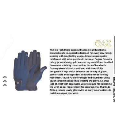 AK Fine Tech AKRS-8484 Micro Suede Riding Gloves - Comfortable Brown Equestrian Gear for Optimal Performance - Buy Online on GoSupps.com