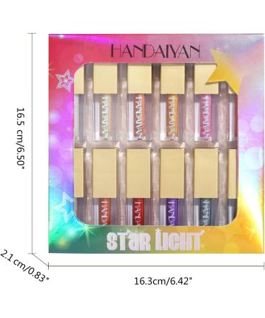 12PCS Liquid Glitter Eyeshadow Korean Makeup Pigmented Long Lasting Quick Drying Easy to Apply Glitter Eyeshadow Liquid Glitter Eyeshadow Set - Buy Online on GoSupps.com