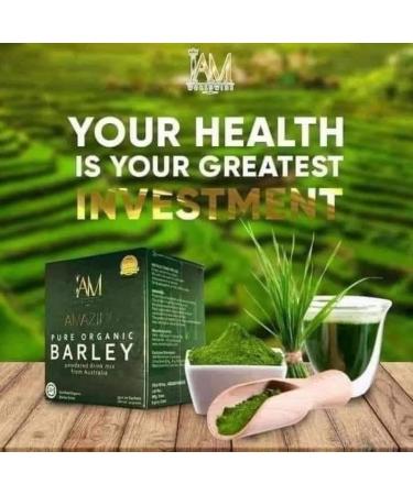 Original Pure Organic Barley Powdered Drink Mix from Australia by IAM Worldwide - Certified Organic Barley Grass - 3g x 10 Sachet - 30g - Buy Online on GoSupps.com