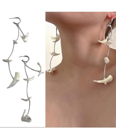 Feyley Long Tassel Earrings - Shell & Pearl-Drop Jewelry for Women & Girls | Bohemian Beach Gift - Buy Online on GoSupps.com