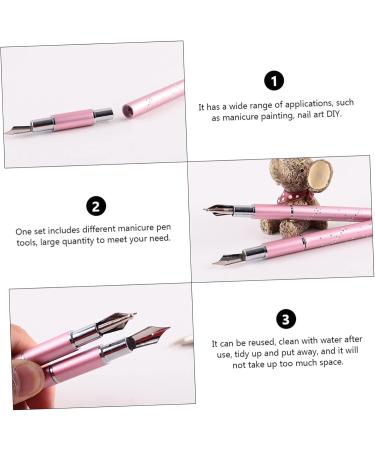 FOMIYES 1 Set Nail Art Pen Nail Dotting Pen Builder Gel Brush Diy Embroidery Tool Nail Accessories Nail Painting Pen Nail Dotting Tools Nail Tools Stainless Steel Pencil Painted - Buy Online on GoSupps.com