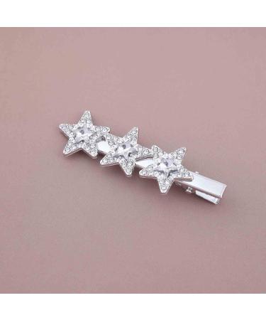 Aneneiceera Vintage Crystal Star Hair Clip Pin Silver Rhinestone Star Hair Barrette Clip Bling Rhinestone Hairpin Headwear Cute Star Hairpin Headpieces Hair Accessories for Women and Girls - Buy Online on GoSupps.com