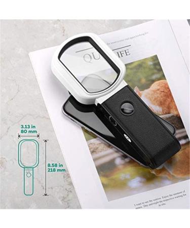 Lightweight Magnifying Glass 85X55Mm Square Optical Lens 9 Led Lights Handheld Magnifying Glass for Reading Reading Appraising Antiques Lofty Ambition - Buy Online on GoSupps.com