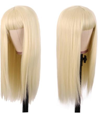 MapofBeauty Long Straight Synthetic Wig 22 Inch Heat Resistant Party Cosplay Mixed Blonde - Buy Online on GoSupps.com