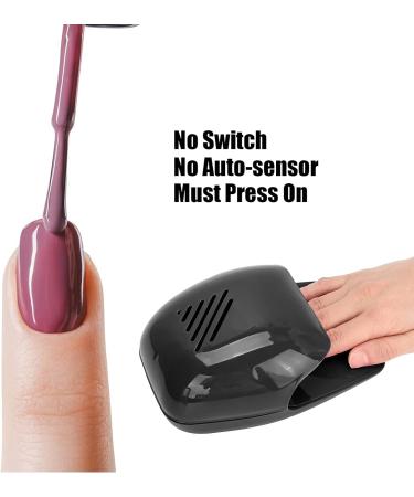 Portable Nail Dryer - Quick Cooling Fan for Fast Nail Polish Drying (Black) - Ideal for Home and Salon Use - Buy Online on GoSupps.com