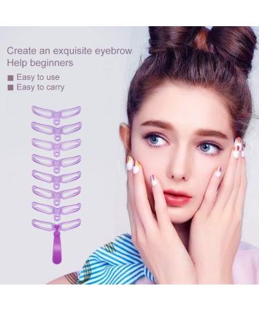 Encci Eyebrow Stencil Kit - 8 Styles | DIY Grooming Template with Handle Strap | Washable & Reusable | 9 Piece Set - Buy Online on GoSupps.com