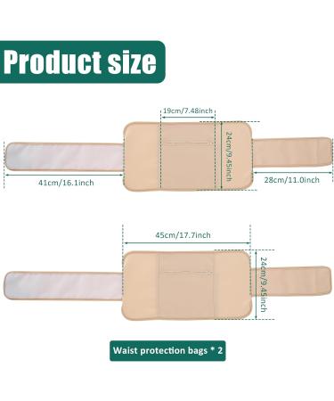 Alongen Reusable Castor Oil Pack for Waist - Adjustable Straps for Liver Detox Constipation Relief & Muscle Pain Relief - Buy Online on GoSupps.com