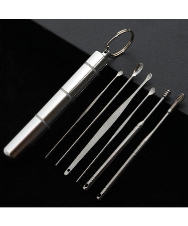 6 Pcs Earwax Removal Tools Kit Stainless Steel Ear Picker Ear Scoop Ear Wax Collector Ear Spoon Wax Remover with A Storage Box - Buy Online on GoSupps.com