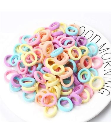 Bismarckber 100pcs Hair Ties for Toddlers Baby Girls Random Color