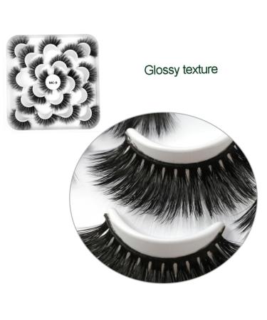 5D Eyelashes - Fashion Fluffy Lotus Plate Design | Reusable Handmade Artificial Lashes | 10 Pair Makeup Tools for Women & Girls - Buy Online on GoSupps.com