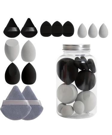 Sklmdrnk Makeup Blender Sponge Set Blender Beauty Set - Beauty Sponges Blending Blenders Facial Makeup Tools for Powder and Foundation Black