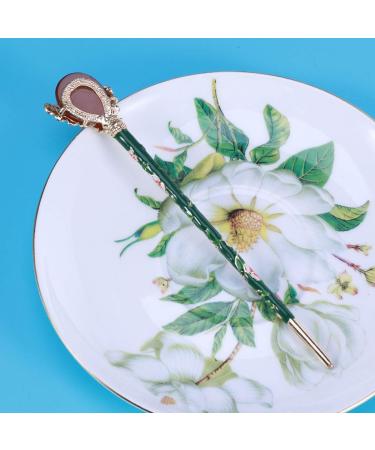 FRCOLOR Chinese Hair Sticks Vintage Rhinestone Hair Chopsticks Pearl Hair Chopsticks Hairpin Chignon Pin for Women Girls (Brown) - Buy Online on GoSupps.com