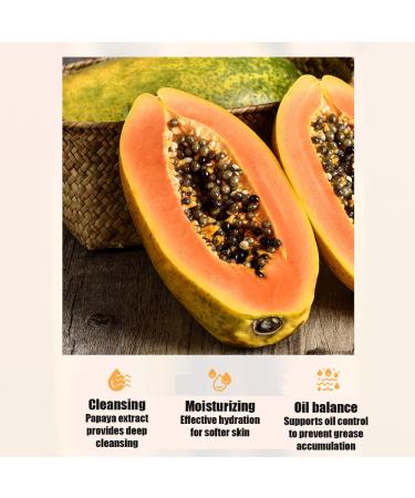 BIOAQUA Papaya Essence Purifying Moisturizing Face Cleanser Sodium Hyaluronate Facial Cleaning Nicotinamide100g / 3.53oz - Buy Online on GoSupps.com