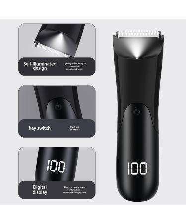 Misaakoeq Mens Trimmer and Dry Beard Trimmer Electric Mens Intimate Hair Trimmer with LCD Digital Display for Face Head Arms Legs Body Nose and Intimate Care - Buy Online on GoSupps.com