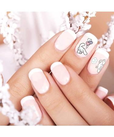 Cute Cinnamoroll Nail Stickers - 3D Self-Adhesive Kawaii Anime Nail Decals for Women, Girls, and Kids - Buy Online on GoSupps.com