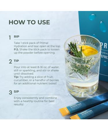 Primal Creatine Powder + Primal Hydration Stick Pack Bundle | 2-Pack | Boost Performance Recovery & Electrolyte Balance | 30 Servings Each - Buy Online on GoSupps.com