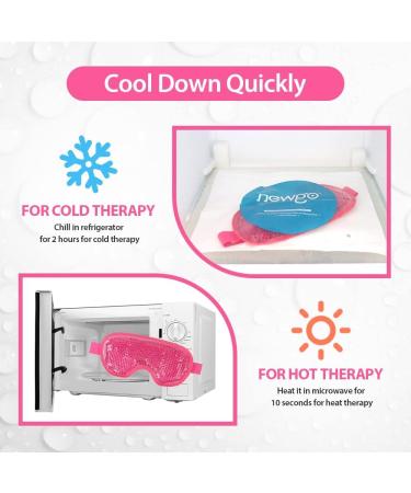 NEWGO Cooling Eye Mask for Puffy Eyes - Hot Cold Therapy Gel Mask for Migraine, Dark Circles, Dry Eyes - Reusable & Rose Red - Buy Online on GoSupps.com