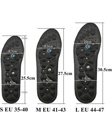 Magnetic Massage Insoles - Comfortable Acupressure Shoe Inserts for Improved Circulation & Foot Health - Size S (EU 35-40) 2 Pairs - Buy Online on GoSupps.com