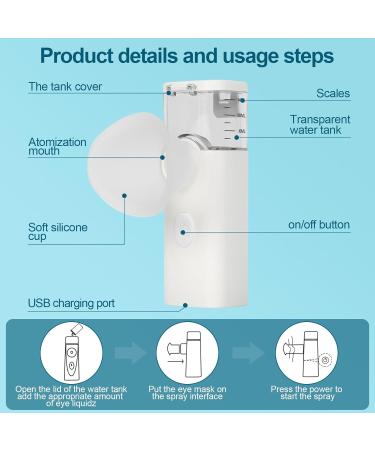 Eye Moisturizing Spray Machine Eye Fatigue and moisturizes The Eyes. Can Assist with Eye Drops Facial and Eye moisturizing (Blue) - Buy Online on GoSupps.com