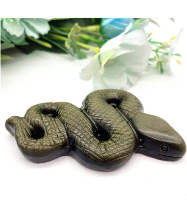 Natural Crystal Rough 1PC Natural Gold Obsidian Snake Hand Carved Stone Polished Quartz Crystal Animal Natural Quartz Crystals Home Decoration ERTEYIN - Buy Online on GoSupps.com