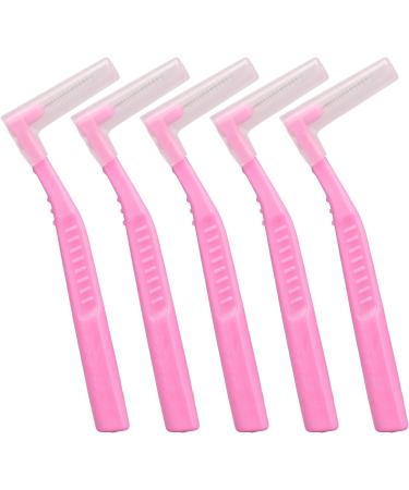 L-Shaped Interdental Brushes - 5 Pack for Effective Plaque Removal | Ideal for Braces & Between Teeth | Pink Cups - Buy Online on GoSupps.com