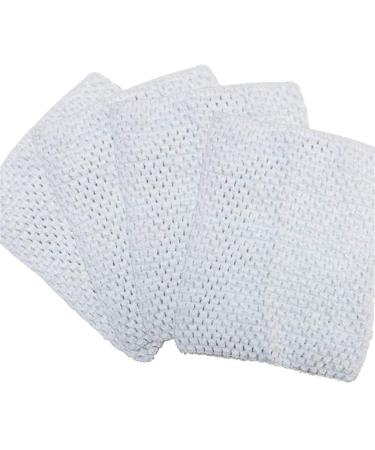 Time to Sparkle 4pcs Crochet Tube Top Crochet Tutu Infant Dress Baby Girls Skirt Pettiskirt 7"x9" White 18x22cm White