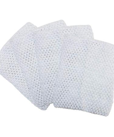 Time to Sparkle 4pcs Crochet Tube Top Crochet Tutu Infant Dress Baby Girls Skirt Pettiskirt 10"x12" White 25x30cm White