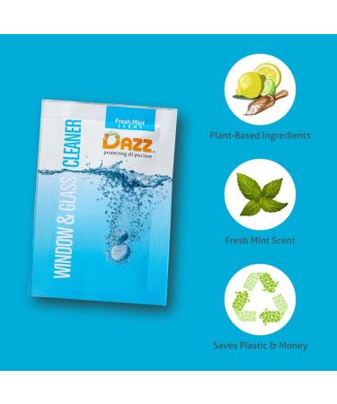 DAZZ Window & Glass Cleaner Kit | Eco-Friendly, Streak-Free, Non-Toxic | Reusable Spray Bottle & Refills â€“ Safe for Kids & Pets - Buy Online on GoSupps.com