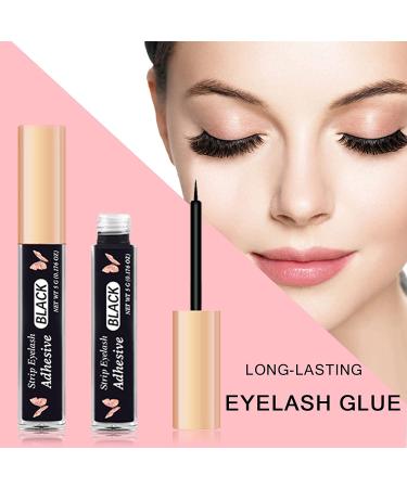 CMNRO Waterproof Lash Glue - Super Strong Hold, Latex-Free Adhesive for False Lashes - Safe for Sensitive Eyes - 0.176oz Black - Buy Online on GoSupps.com