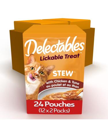 Hartz Delectables Stew Lickable Wet Cat Treats Chicken & Tuna 24 Pack