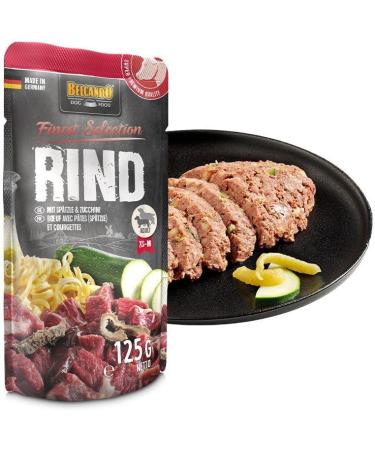 Belcando Finest Selection Adult Beef with Sp tzle and Zucchini | Double Pack | 2 x 12 x 125 g | Wet food for sensitive or fussy dogs | Contains cold-pressed safflower oil - Buy Online on GoSupps.com