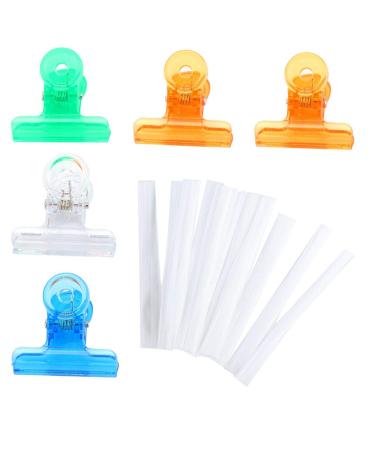 Nail Extension Fiberglass -10 pieces Nail Extension Fiberglass Manicure Extend Form Acrylic Tips + 5 pieces Nail Art Clamps