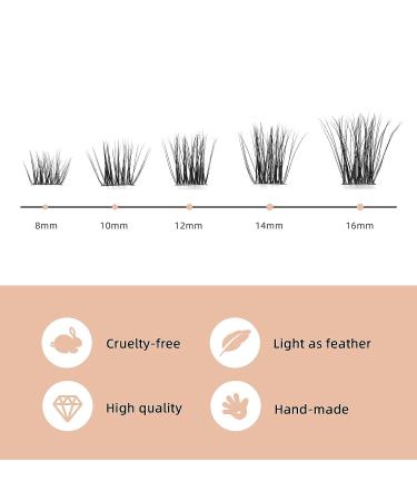 72 Pcs DIY C Curl Lash Clusters 8-16mm | Reusable Individual Cluster Lashes for Professional Makeup - Buy Online on GoSupps.com
