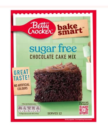 Betty Crocker | Bake Smart | Sugar Free | Chocolate Cake Mix 350g | Chocolate cake mix with sweeteners | No Artificial Colours | Suitable for Vegetarians - Buy Online on GoSupps.com